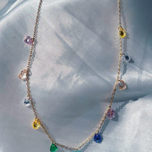 COLORED DROP NECKLACE