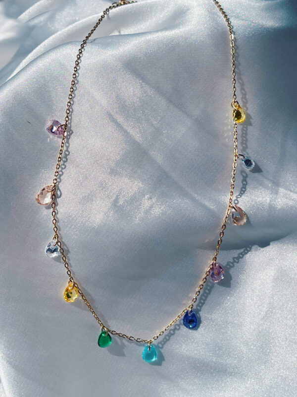 COLORED DROP NECKLACE