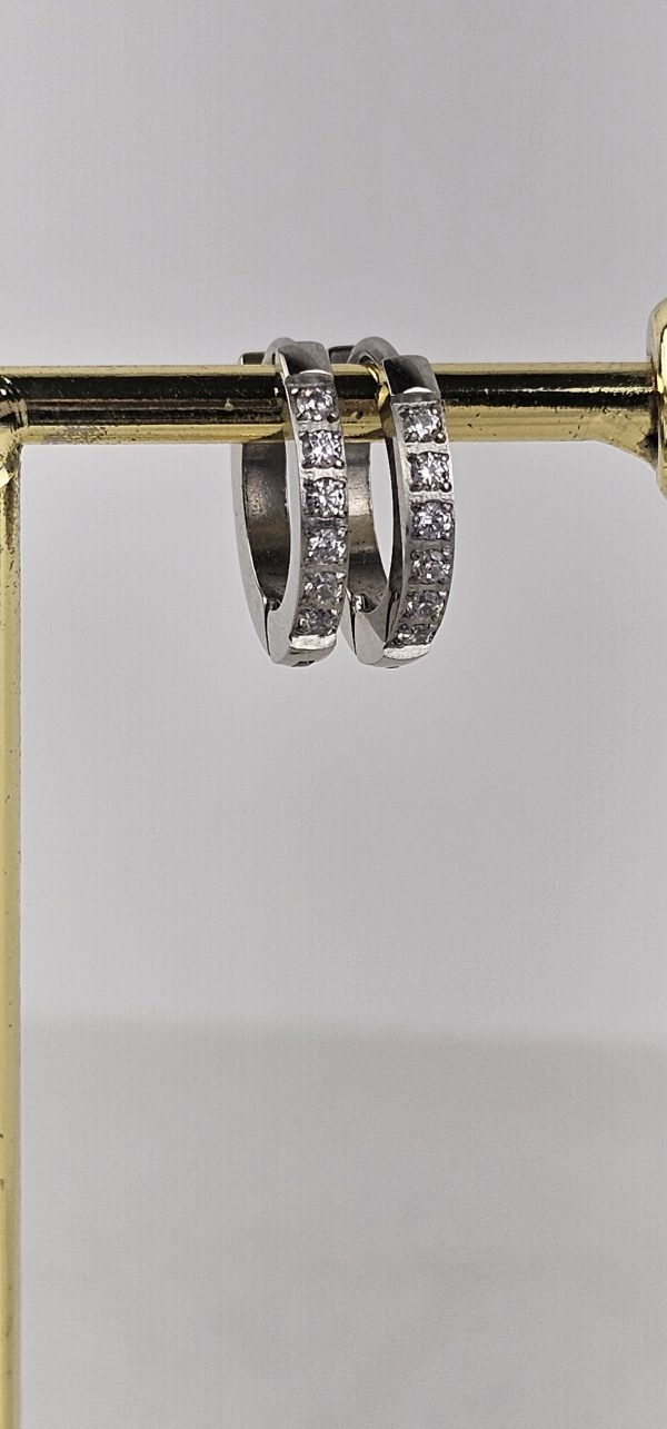 RUBY MINI HOOP EARRING - Imagen 3