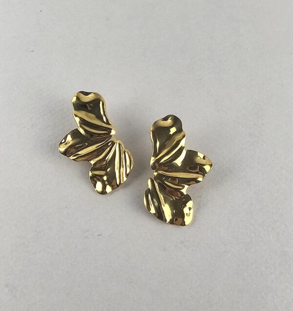 BIG HALF FLOWER EARRINGS - Imagen 3