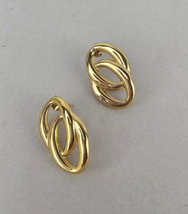 DOUBLE LINK EARRINGS - Imagen 4