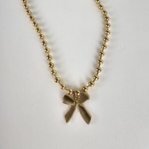 COQUETTE BOW NECKLACE